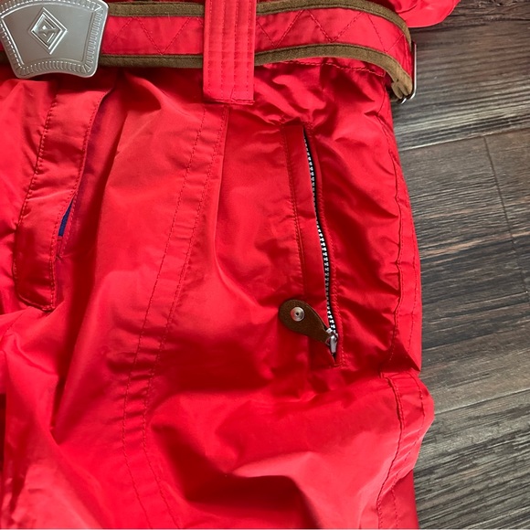 Obermeyer vintage red ski suit women's 12 snowsuit winter jacket pants - Picture 7 of 12